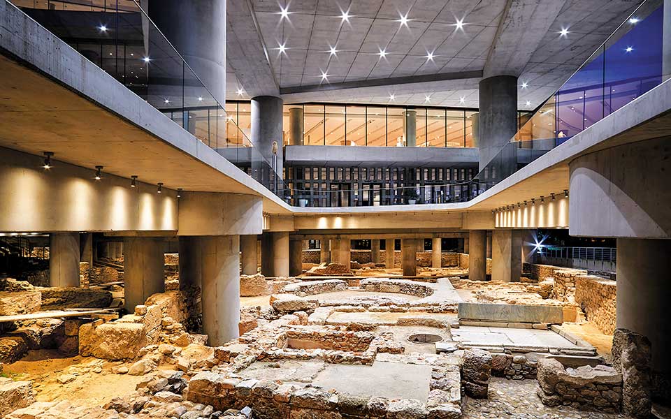 Interieur van het Akropolismuseum Athene